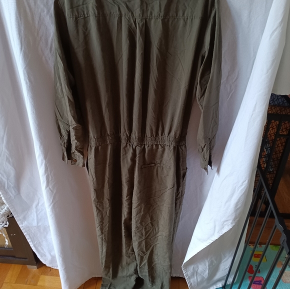 H&M Pants & Jumpsuits Hm Olive Green Utility Jumpsuit Poshmark